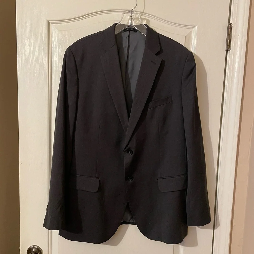 Banana Republic Blazer Sport Coat 44R Tailored Fit Wool Italian Lanificio Gray